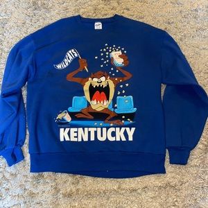 Vintage Rare Looney Tunes Kentucky Wildcats Taz crewneck